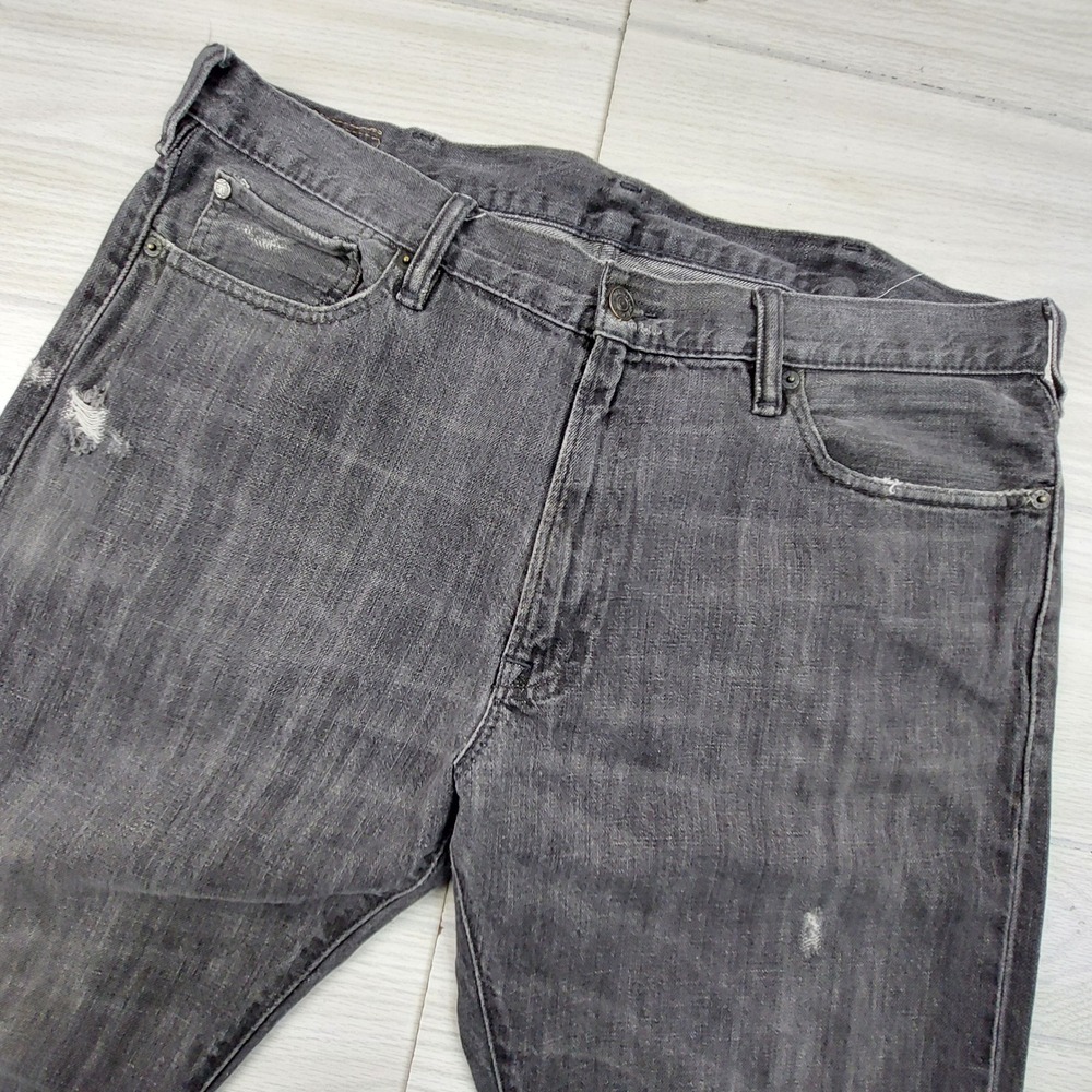 Denim & Supply Ralph Lauren Slim Jeans Mens 38x32 Black Distressed Y2K Whiskered